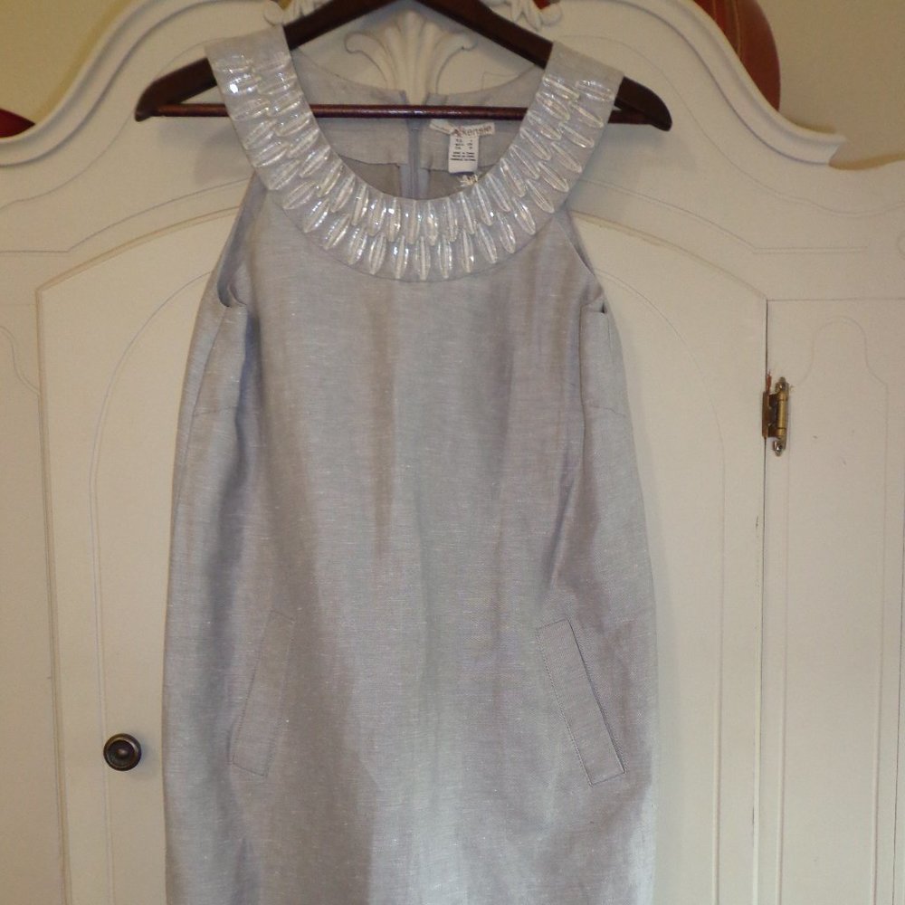 CLEARANCE! NWT Kensie Sleeveless Beaded Dress S Grey